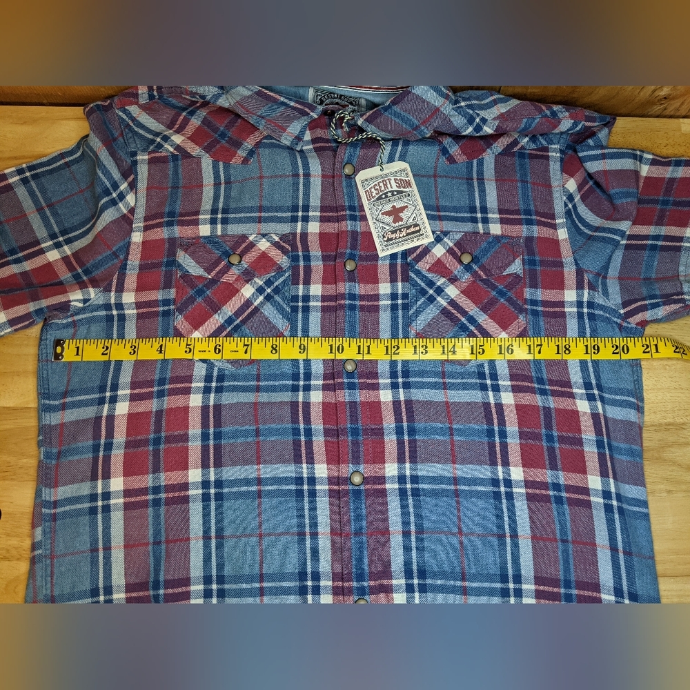 NWT Desert Son Flags & Anthem Dierks Bentley Short Sleeve Button Up Mens Medium - Picture 11 of 13